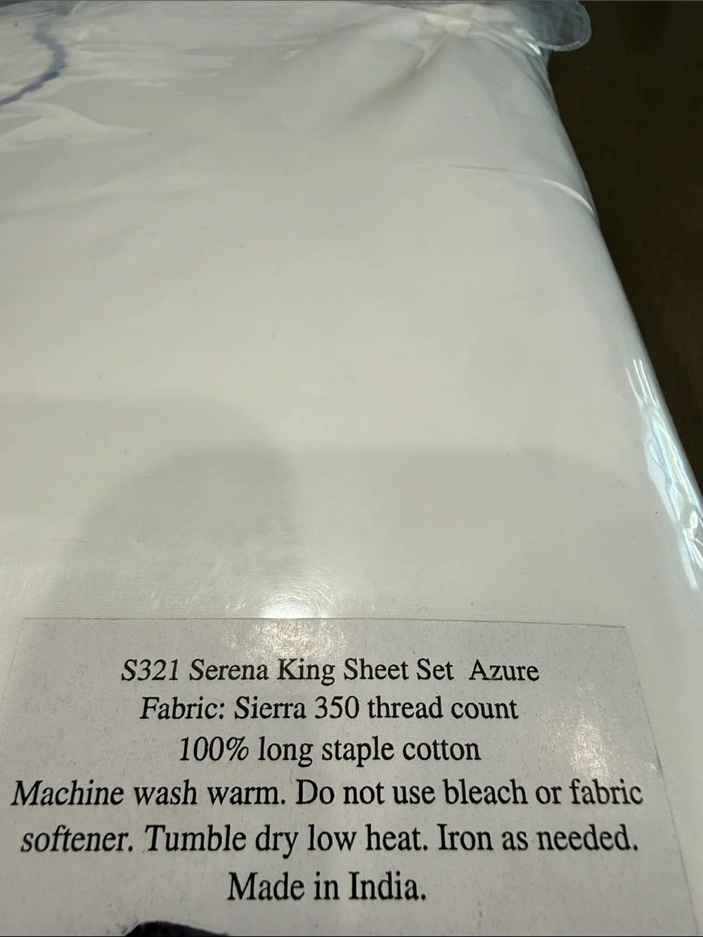 Matouk NWT Serena King size Sheet Set Azure $800 MSRP